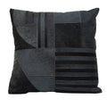 Bosie Safira Black & Grey Hair On Leather Cushion