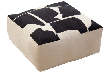 Bosie Ozella Natural & Black Square Floor Cushion