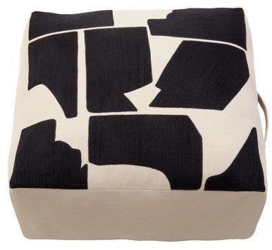Bosie Ozella Natural & Black Square Floor Cushion