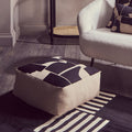 Bosie Ozella Natural & Black Square Floor Cushion