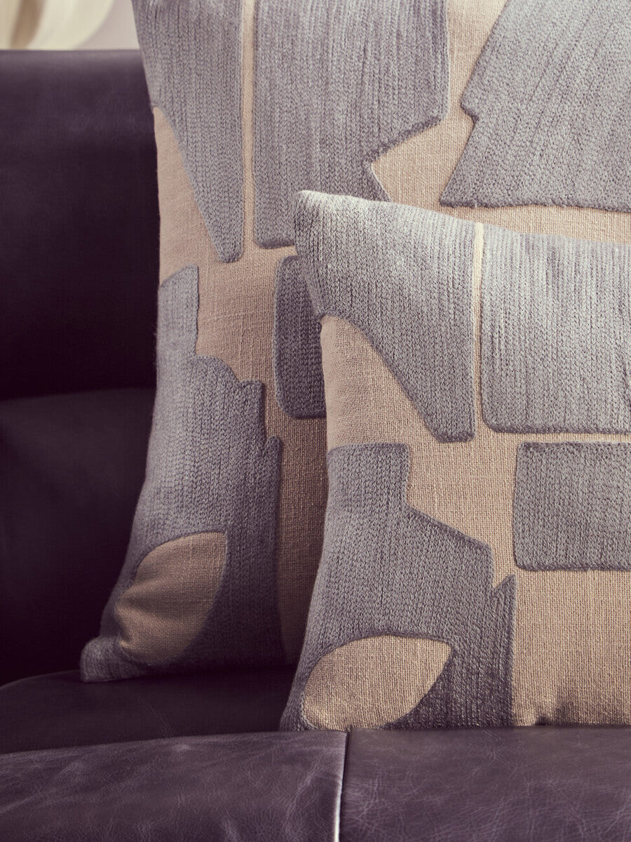 Bosie Ozella Natural & Grey Square Cushion