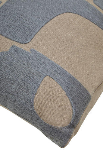 Bosie Ozella Natural & Grey Square Cushion