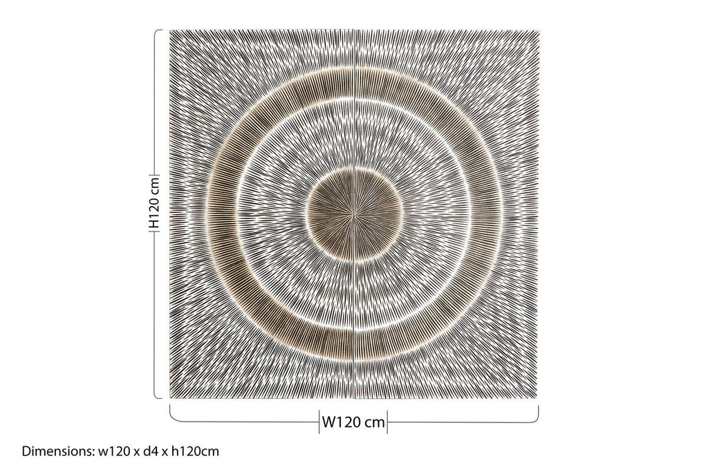 Modello Silver Wood Carving Wall Art