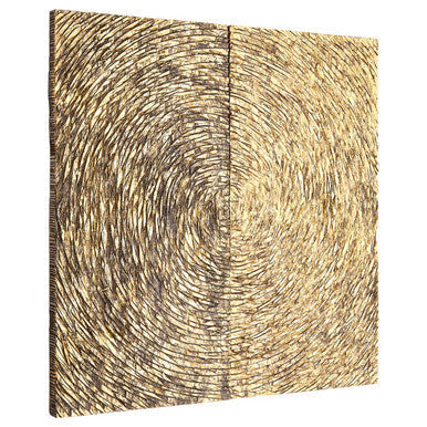 Modello Wood Carving Gold Wall Art