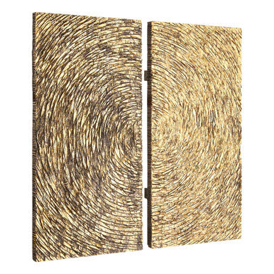 Modello Wood Carving Gold Wall Art