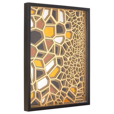 Modello Gold & Black Paper Sculpture Wall Art