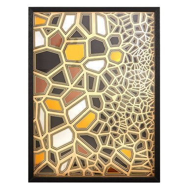 Modello Gold & Black Paper Sculpture Wall Art