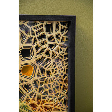 Modello Gold & Black Paper Sculpture Wall Art
