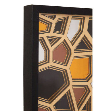 Modello Gold & Black Paper Sculpture Wall Art