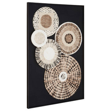 Modello Natural & Black Paper Design Wall Art