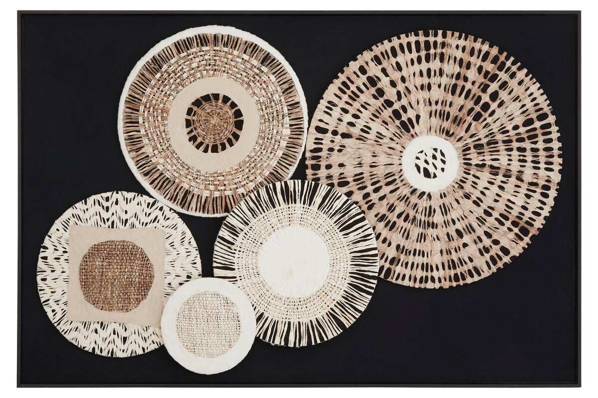 Modello Natural & Black Paper Design Wall Art