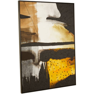 Astratto Black & Ochre Wall Art
