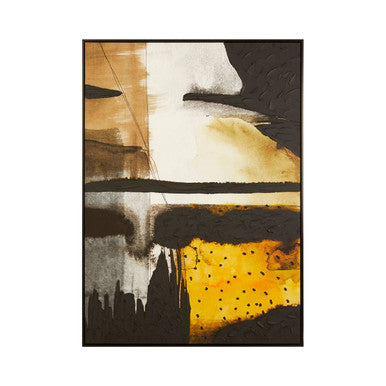 Astratto Black & Ochre Wall Art