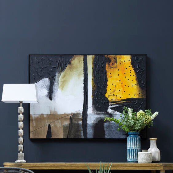 Astratto Black & Ochre Wall Art