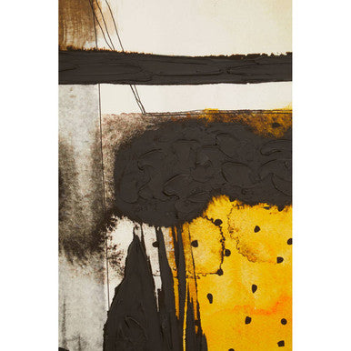 Astratto Black & Ochre Wall Art