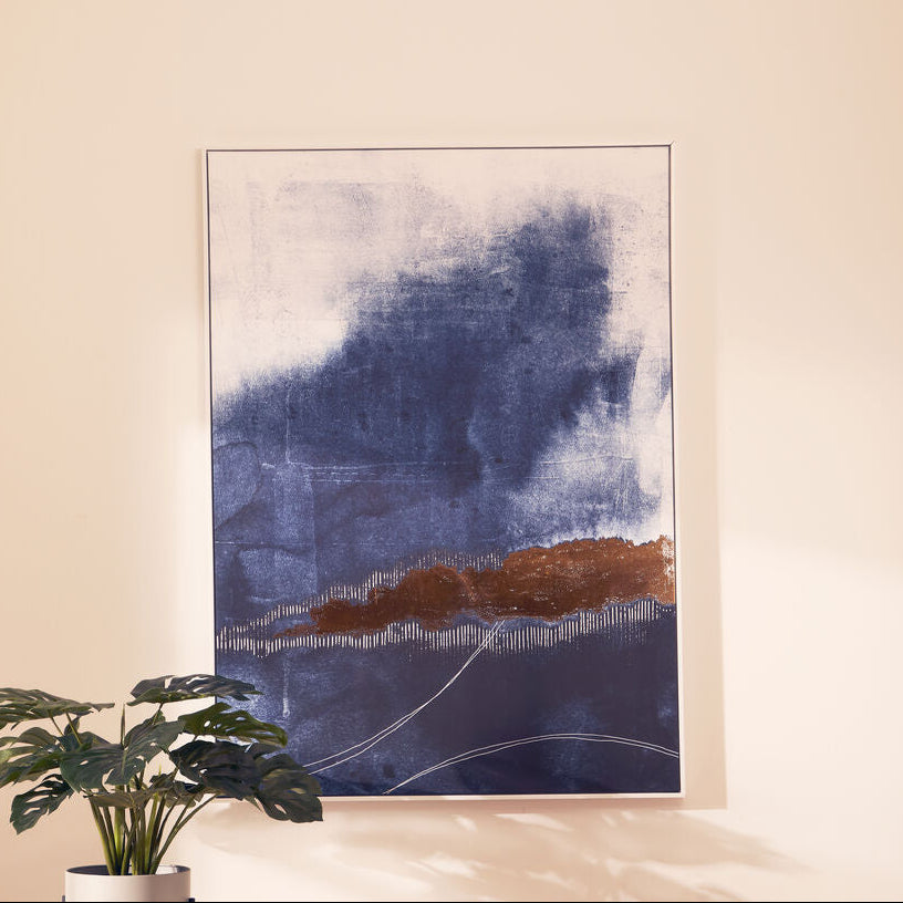 Astratto Blue & Gold Wall Art