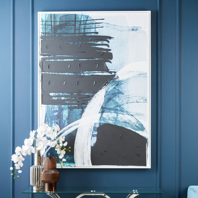 Astratto Blue & Black Wall Art