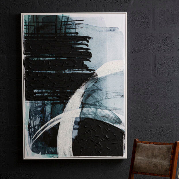 Astratto Blue & Black Wall Art