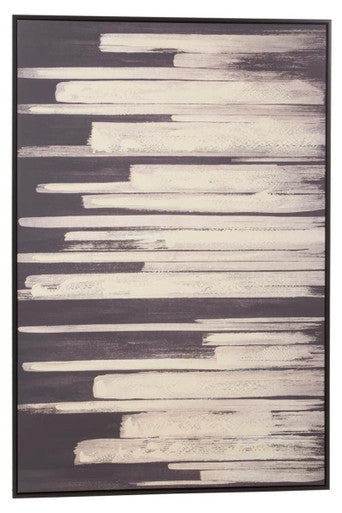 Astratto Black & Natural Canvas Wall Art