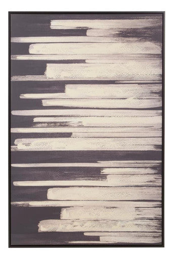Astratto Black & Natural Canvas Wall Art