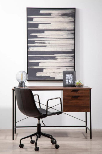 Astratto Black & Natural Canvas Wall Art
