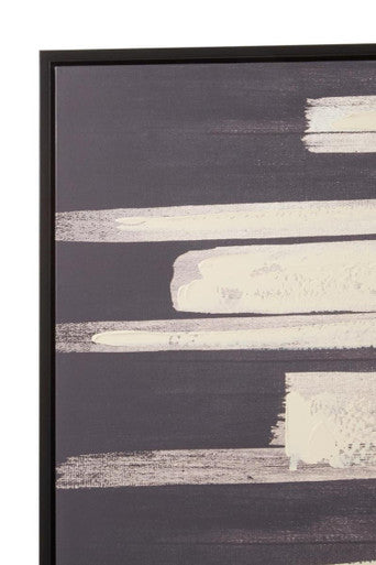 Astratto Black & Natural Canvas Wall Art