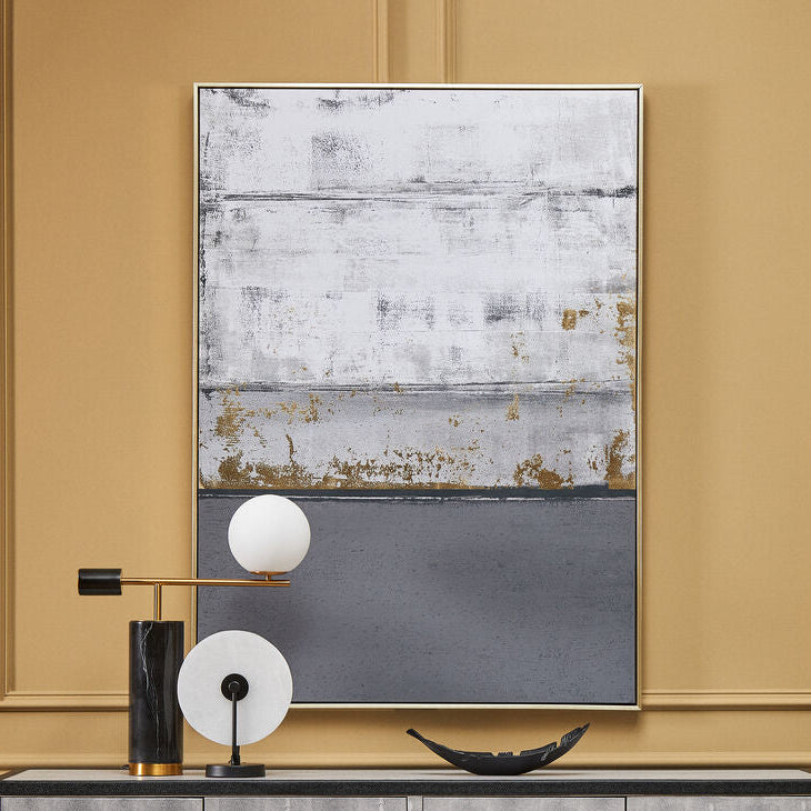 Astratto Grey & Gold Foil Wall Art