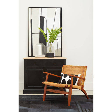 Astratto Abstract Wall Art Black Industrial