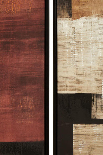 Astratto Set Of 2 Geometric Abstract Canvas Wall Art