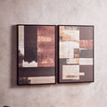 Astratto Set Of 2 Geometric Abstract Canvas Wall Art