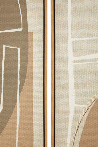 Astratto Set Of 2 Neutral Abstract Canvas Wall Art