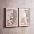 Astratto Set Of 2 Neutral Abstract Canvas Wall Art