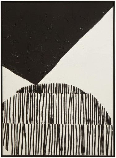 Astratto Black & White Abstract Hand Painted Wall Art