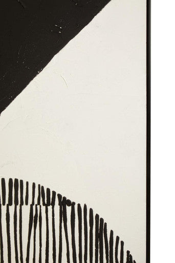 Astratto Black & White Abstract Hand Painted Wall Art