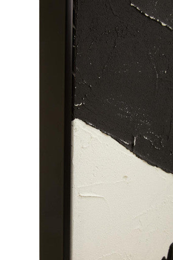 Astratto Black & White Abstract Hand Painted Wall Art