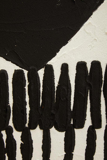 Astratto Black & White Abstract Hand Painted Wall Art