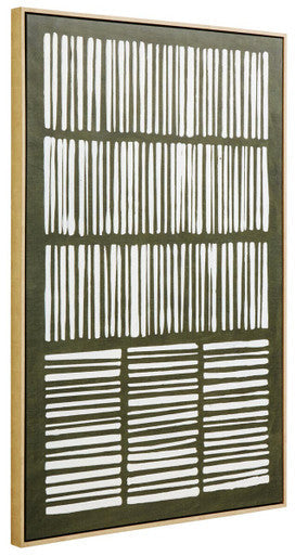 Astratto Green & Natural Textured Canvas Wall Art
