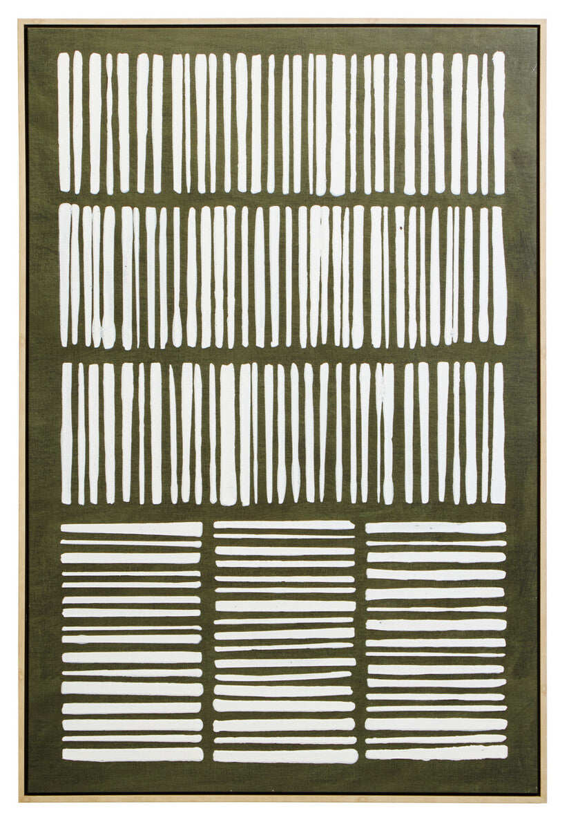 Astratto Green & Natural Textured Canvas Wall Art