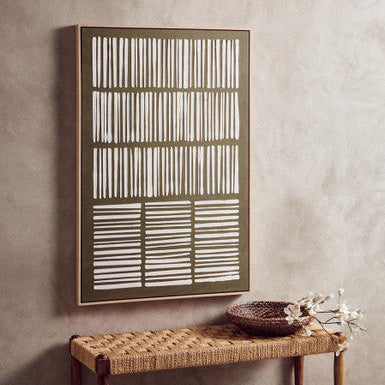 Astratto Green & Natural Textured Canvas Wall Art