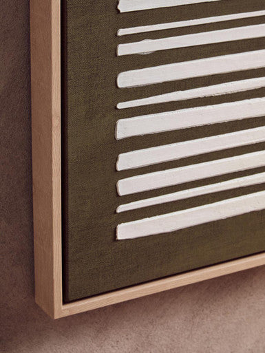 Astratto Green & Natural Textured Canvas Wall Art