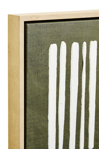 Astratto Green & Natural Textured Canvas Wall Art