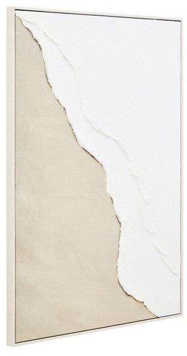 Astratto Canvas Natural & White Textured Plaster Wall Art