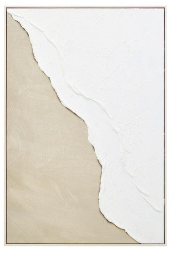 Astratto Canvas Natural & White Textured Plaster Wall Art
