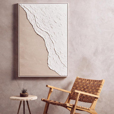Astratto Canvas Natural & White Textured Plaster Wall Art
