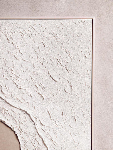 Astratto Canvas Natural & White Textured Plaster Wall Art