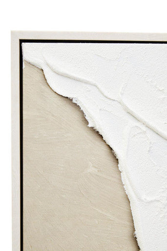 Astratto Canvas Natural & White Textured Plaster Wall Art