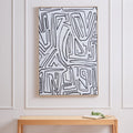 Astratto Abstract Black & Cream Textured Wall Art