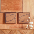 Astratto Set Of 2 Brown & Black Textured Wall Art
