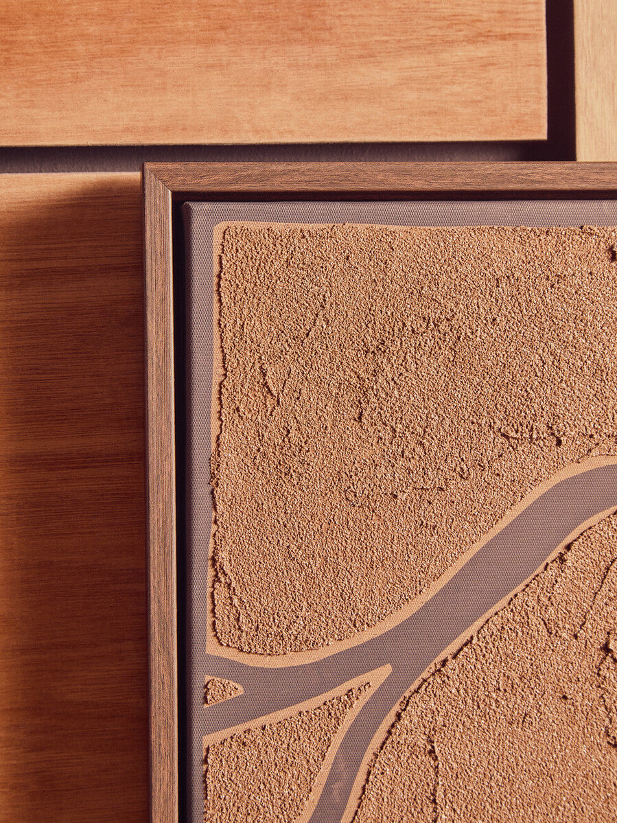Astratto Set Of 2 Brown & Black Textured Wall Art