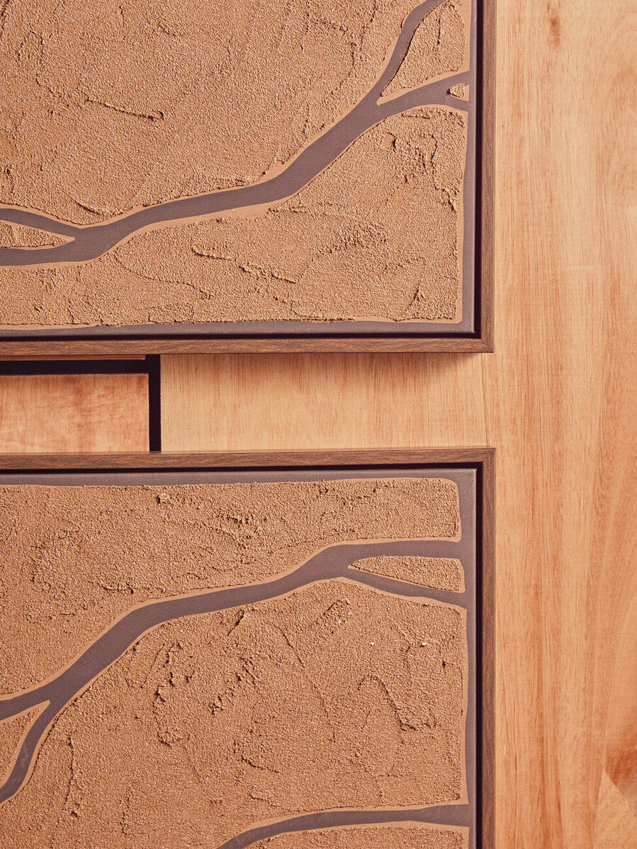 Astratto Set Of 2 Brown & Black Textured Wall Art